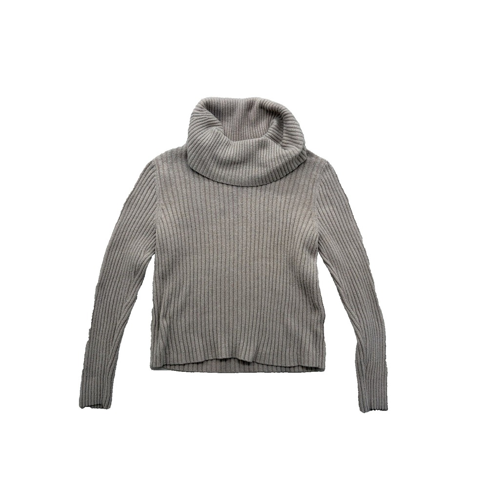 Fall Neutral Funnel Neck Chunky Sweater Women medium size XS Rachel Zoe